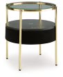 Nedman - Black   Gold Finish - Accent Table With Speaker Online