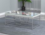 Dafina - Rectangular Mirrored Top Coffee Table - Chrome For Sale