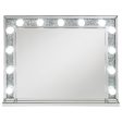 Wilmer - Rectangular Table Vanity Mirror With Lighting - Silver on Sale