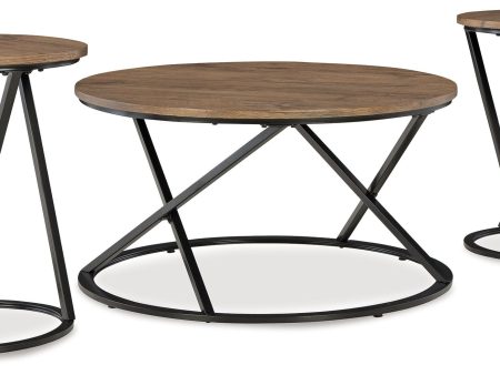 Cassbryn - Brown   Black - Occasional Table Set (Set of 3) For Sale