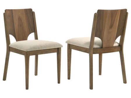 Crestmore - Dining Chair Upholstered Seat (Set of 2) - Walnut Hot on Sale