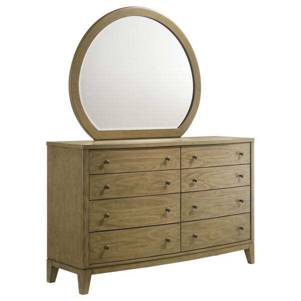 Granada - 8-Drawer Dresser And Mirror - Natural Pine For Sale