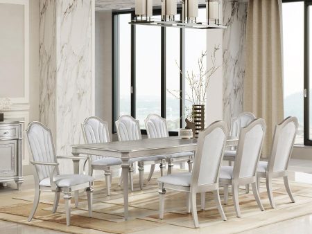 Evangeline - 9 Piece Extension Leaf Dining Set - Silver Oak Online