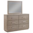 Kenora - 6-Drawer Dresser And Mirror - Barley Brown Online Hot Sale