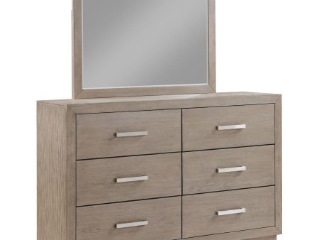 Kenora - 6-Drawer Dresser And Mirror - Barley Brown Online Hot Sale