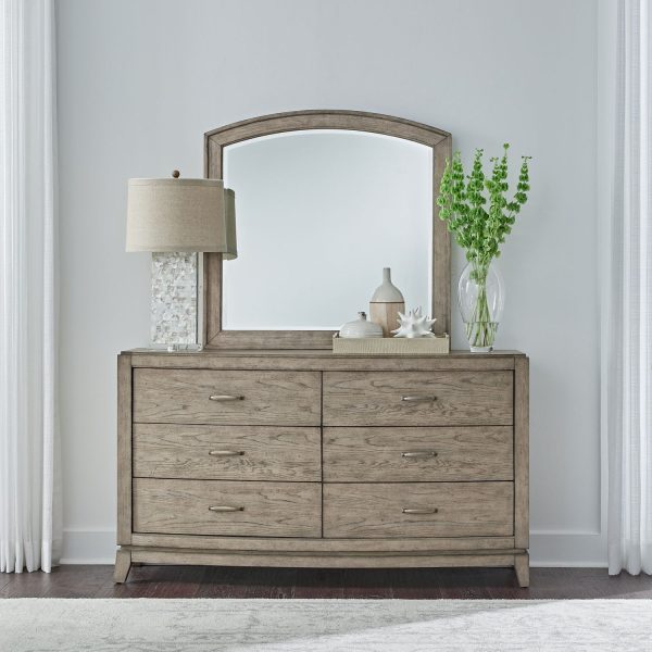 Avalon - Dresser & Mirror - Burnished Beige Hot on Sale