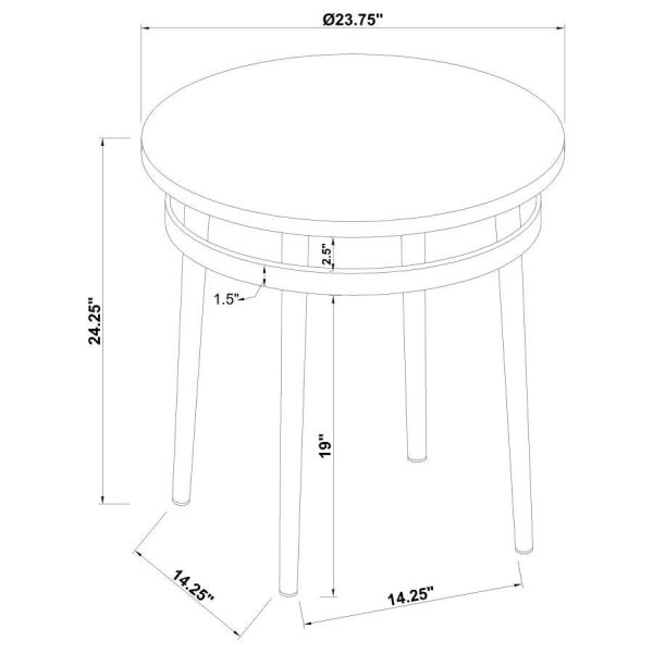 Avilla - Round Marble Top Side End Table - White Online Sale