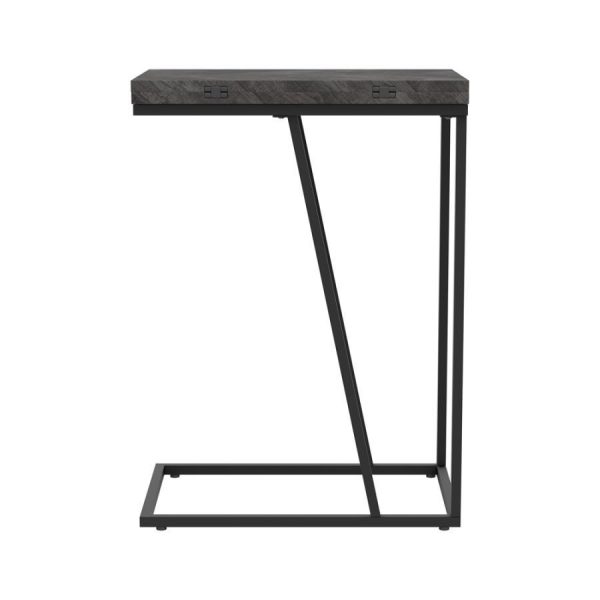 Carly - Expandable Engineered Wood C-Shaped Side Table Online Sale