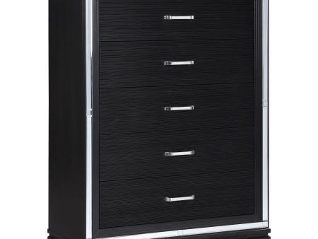 Cappola - 5-Drawer Bedroom Chest - Black Online now