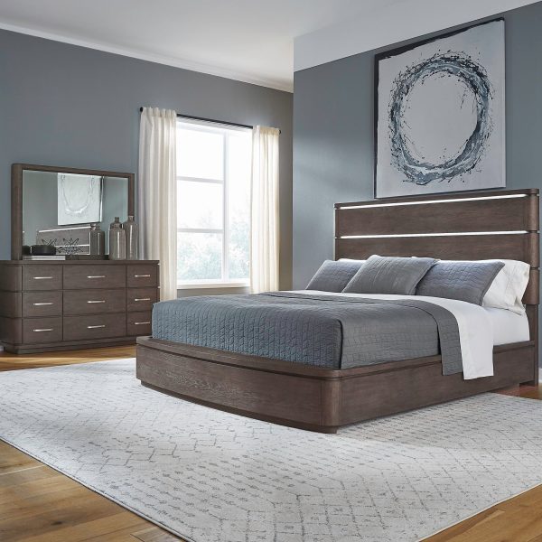 Cascade Falls - Dresser & Mirror - Satin Espresso Cheap