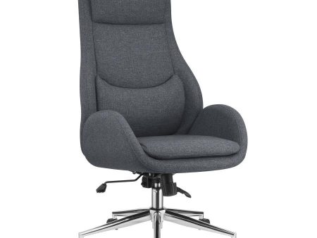 Cruz - Upholstered Adjustable Home Office Desk Chair - Gray Fashion