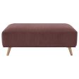 Elizabeth - Corduroy Upholstered Ottoman - Wine Red For Sale