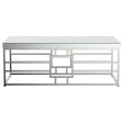 Dafina - Rectangular Mirrored Top Coffee Table - Chrome For Sale