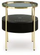 Nedman - Black   Gold Finish - Accent Table With Speaker Online