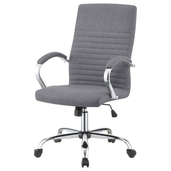 Abisko - Upholstered Adjustable Home Office Desk Chair - Gray For Cheap