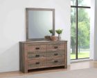 Frederick - 6-Drawer Dresser With Mirror - Weathered Oak Online