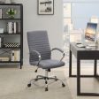 Abisko - Upholstered Adjustable Home Office Desk Chair - Gray For Cheap