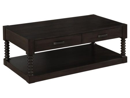 Meredith - 2-Drawer Rectangular Coffee Table - Coffee Bean Online now