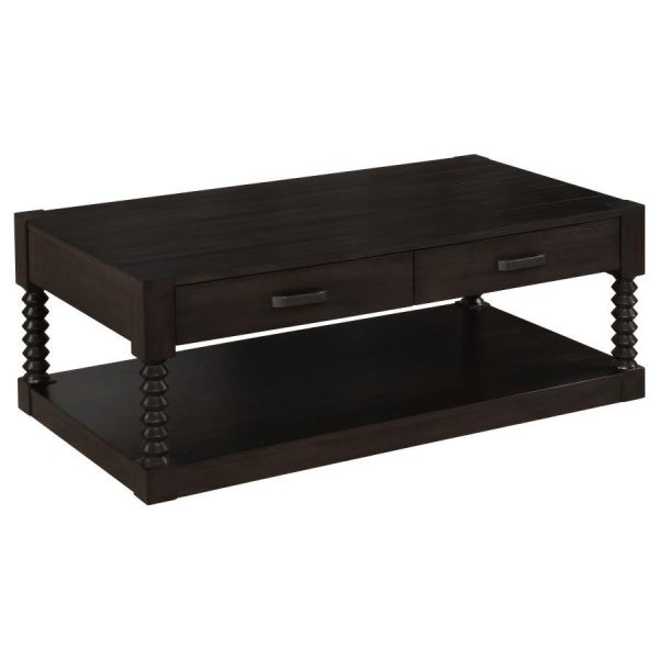 Meredith - 2-Drawer Rectangular Coffee Table - Coffee Bean Online now