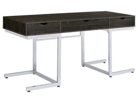 Noorvik - 3-Drawer Engineered Wood Desk - Dark Oak Cheap