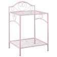 Massi - Metal 1-Shelf Nightstand - Powder Pink For Discount