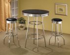 Retro - 3 Pieces Round 1950s Bistro Pub Bar Table Set Cheap