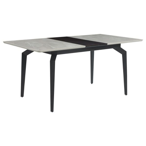 Mina - Rectangular Extension Dining Table - Gray Ceramic Discount