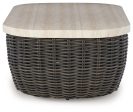 Kimora - Beige   Dark Brown - Rectangular Cocktail Table For Sale