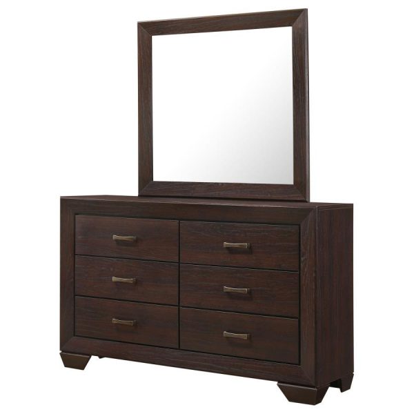 Kauffman - 6-Drawer Dresser with Mirror Online Sale