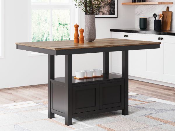 Wildenauer - Brown   Black - Rectangular Dining Room Counter Table Sale