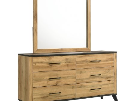 Kaywood - 6-Drawer Dresser And Mirror - Natural Pine Online Hot Sale