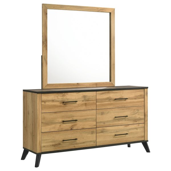 Kaywood - 6-Drawer Dresser And Mirror - Natural Pine Online Hot Sale