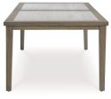 Rainier Ranch - Brown   Beige - Rectangle Dining Table With Umbrella Option For Sale