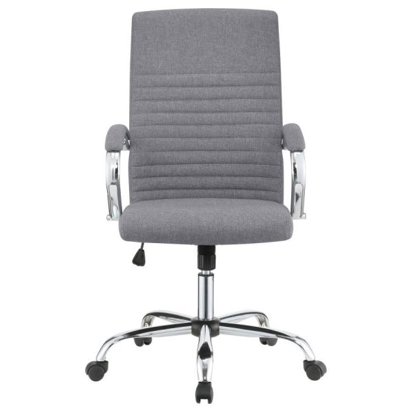 Abisko - Upholstered Adjustable Home Office Desk Chair - Gray For Cheap