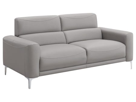 Glenmark - Upholstered Track Arm Sofa - Taupe For Discount