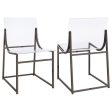 Adino - Acrylic Dining Side Chair (Set of 2) - Black Nickel Fashion