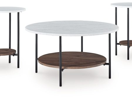 Wrenwich - Brown   Black   White - Occasional Table Set (Set of 3) For Sale