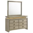 Giselle - 8-Drawer Dresser With Mirror - Rustic Beige For Cheap