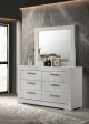 Ives - 6-Drawer Dresser And Mirror - White High Gloss Fashion