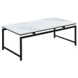 Clark - 3 Piece Faux Marble Top Coffee Table Set - White on Sale