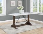 Aldrich - Marble Top Counter Height Dining Table - White Online now