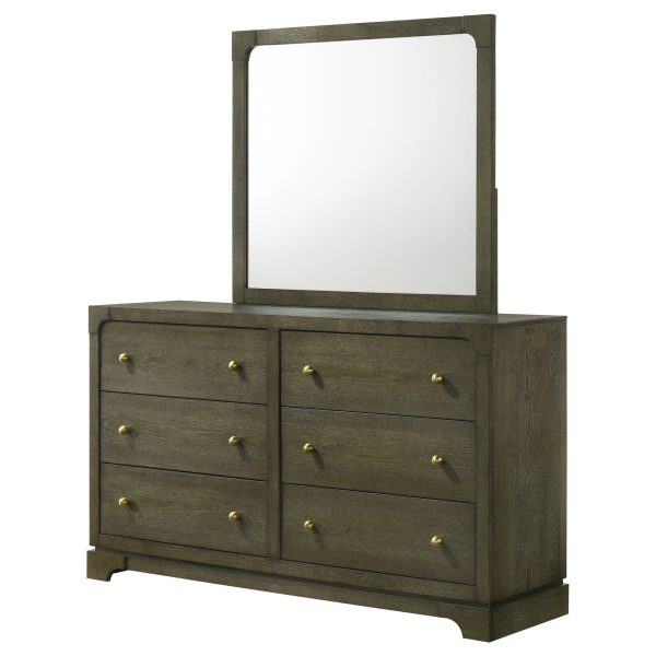 Gran Park - 6-Drawer Dresser And Mirror - Dark Cocoa Supply