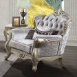 Libertee - Chair With Pillow - Beige Fabric & Champagne For Cheap