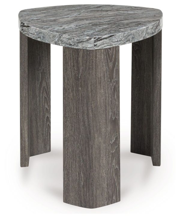 Surmour - Gray   Brown - Triangle End Table For Discount