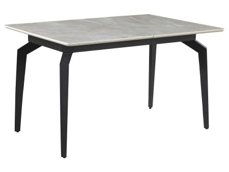 Mina - Rectangular Extension Dining Table - Gray Ceramic Discount