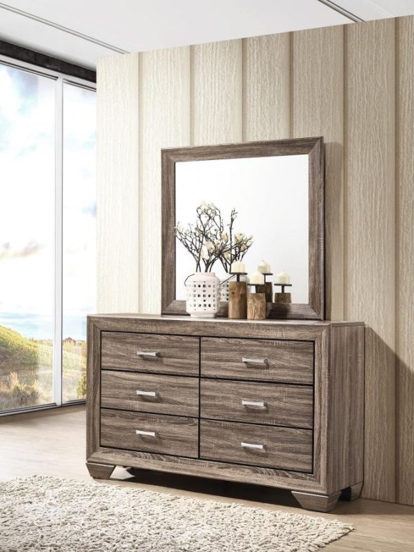 Kauffman - 6-Drawer Dresser with Mirror Online Sale