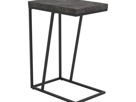 Carly - Expandable Engineered Wood C-Shaped Side Table Online Sale