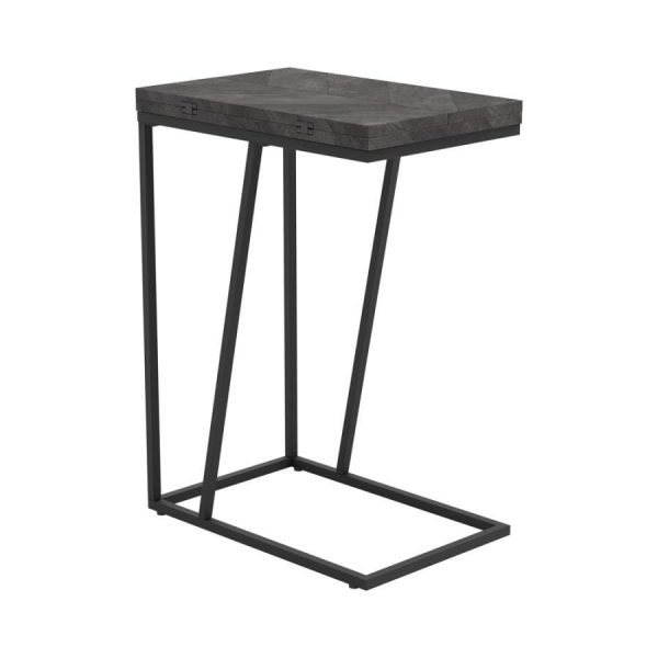 Carly - Expandable Engineered Wood C-Shaped Side Table Online Sale