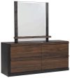 Azalia - 4-Drawer Dresser With Mirror - Walnut Supply