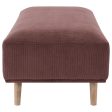 Elizabeth - Corduroy Upholstered Ottoman - Wine Red For Sale